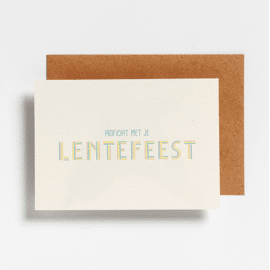 Postkaart Proficiat met je lentefeest - pastel / Hello August